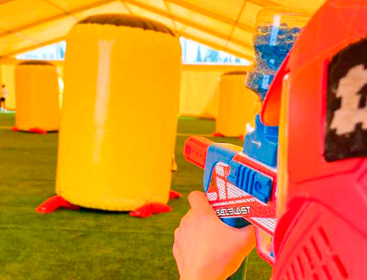 Gel Ball en Mallorca Paintball, acción segura y diversión para todas las edades
